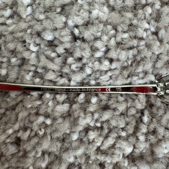 French handmade Fred sunglasses women’s silver arm gradient shield lenses NEW - Picture 9 of 12